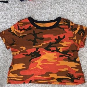 camo crop top